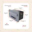 Ver imagem 2 de Caixa de Correios Cartas Parede Grade PVC Embutir Resistente:Prata