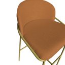 Ver imagem 7 de Kit 2 Banquetas Alta Bancada Base Ferro Dourada Jbv Móveis: Terracota