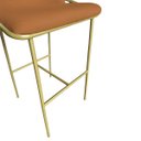 Ver imagem 6 de Kit 2 Banquetas Alta Bancada Base Ferro Dourada Jbv Móveis: Terracota