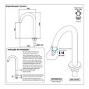 Ver imagem 6 de Torneira Banheiro/lavatório Pratica Clean Dourada Gold Metal