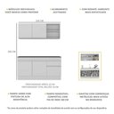 Ver imagem 4 de Armário de Cozinha Compacta 150cm com Rodapé Veneza Multimóveis V2114 Branco