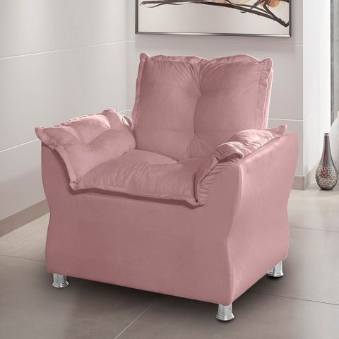 Poltrona de Amamentação Escritorio Sala de Espera para Consultorio Salão de Beleza Rose