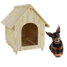 casa cachorro pet madeira 45x40 casinha cachorro pequeno - 3