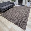 Ver imagem 4 de Tapete Carpete Sala Quarto Elegante Geométrico 1,50 X 2,00 - Cor Marrom