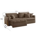 Ver imagem 2 de Sofá Cama Lisboa Retrátil e Reclinável 260cm Braço 10cm Meu Sofá Online