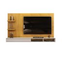 Ver imagem 3 de Painel Ripado para TV até 60 Polegadas MDF 190CMX107,8cm Nichos Bento Marrom