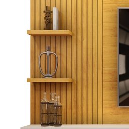 Painel Para Tv até 60 Polegadas Ripado com Nichos Bento - 6