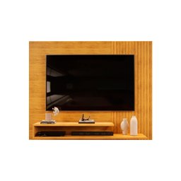 Painel Para Tv Ate 50 Polegadas Ripado 2 Prateleiras Nando - 4