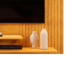 Painel Para Tv Ate 50 Polegadas Ripado 2 Prateleiras Nando - 8