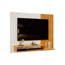 Ver mais imagens de Painel Ripado para TV até 50 Polegadas MDF 136CMX107,8cm 2 Prateleiras Nando Marrom