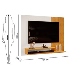 Painel Para Tv Ate 50 Polegadas Ripado 2 Prateleiras Nando - 3