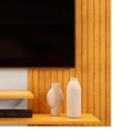 Ver imagem 7 de Painel Ripado para TV até 50 Polegadas MDF 136CMX107,8cm 2 Prateleiras Nando Marrom