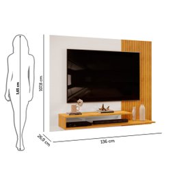 Painel Para Tv Ate 50 Polegadas Ripado 2 Prateleiras Nando - 3