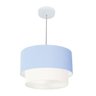 Pendente Cilíndrico Azul Bebê E Branco Mj-4354 - 1