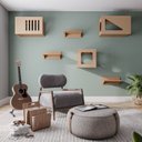 Ver imagem 1 de Prateleira para Gatos 100% MDF 50x 22x 30 cm Fredy