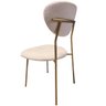 Conjunto Mesa de Jantar com 06 Cadeiras Livia Dourado/off - Exclusiva Bouclé Off White - 6