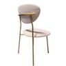 Conjunto Mesa de Jantar com 06 Cadeiras Livia Dourado/off - Exclusiva Bouclé Off White - 4