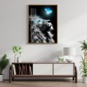 Ver imagem 1 de Quadro Decorativo Animal Leão 001 Moldura em Madeira com Vidro 30x42cm