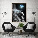 Ver imagem 3 de Quadro Decorativo Animal Leão 001 Moldura em Madeira com Vidro 30x42cm