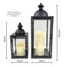 Lanterna Marroquina Decorativa Preta Metal 54/35cm Luxo - 3
