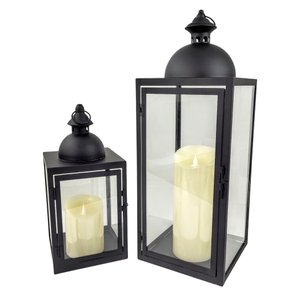 Lanterna Marroquina Decorativa Preta Metal 54/35cm Luxo