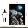 Quadro Decorativo Animal Leão 001 Moldura em Madeira com Vidro 40x60cm - 8