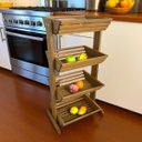 Ver imagem 1 de Fruteira e Estante com 4 Cestos de Madeira Maciça - Maju Madeiral