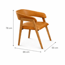 Ver imagem 4 de Cadeira Anatômica 76cm em Madeira Maciça Alice Courino Marrom Oona Design Mel