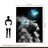 Quadro Decorativo Animal Leão 001 Moldura em Madeira com Vidro 30x42cm - 8
