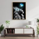 Ver imagem 1 de Quadro Decorativo Animal Leão 001 Moldura em Madeira 30x42cm