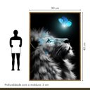 Ver mais imagens de Quadro Decorativo Animal Leão 001 Moldura em Madeira 30x42cm