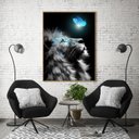 Ver imagem 3 de Quadro Decorativo Animal Leão 001 Moldura em Madeira 30x42cm