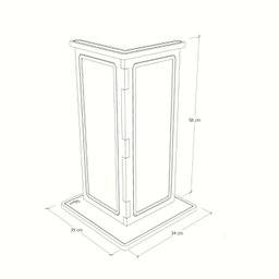 Arranhador de Sofá Protetor de Canto Mufasa Marrom 58cm Sisal - 4