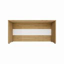 Ver imagem 5 de Balcão de Atendimento 135 cm Reto Baixo Recepção F5 Office Cor:Macadâmia com Branco