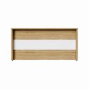 Ver imagem 6 de Balcão de Atendimento 135 cm Reto Baixo Recepção F5 Office Cor:Macadâmia com Branco