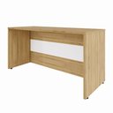 Ver imagem 4 de Balcão de Atendimento 135 cm Reto Baixo Recepção F5 Office Cor:Macadâmia com Branco