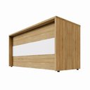 Ver imagem 7 de Balcão de Atendimento 135 cm Reto Baixo Recepção F5 Office Cor:Macadâmia com Branco