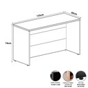 Ver imagem 3 de Balcão de Atendimento 135 cm Reto Baixo Recepção F5 Office Cor:Macadâmia com Branco