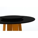 Ver imagem 2 de Mesa de Jantar Redonda Isabela 1,35m com Tampo Giratório Ypê/preto/preto - New Ceval