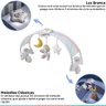 Móbile Bebê 2em1 Arco Para Berço Céu Arco-íris Com Musicas Luz e Pelúcias Rainbow Sky Neutro - 2