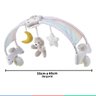 Móbile Bebê 2em1 Arco Para Berço Céu Arco-íris Com Musicas Luz e Pelúcias Rainbow Sky Neutro - 5