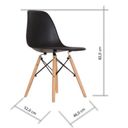 Ver mais imagens de Conjunto Sala de Jantar Mesa Madeira Maciça com 6 Cadeiras Eames Espresso Móveis Marrom/Cinamomo/Branco