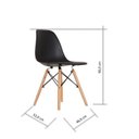 Ver mais imagens de Conjunto Sala de Jantar Mesa Madeira Maciça Tampo Vidro e 6 Cadeiras Eames Cinamomo/Off White/Preto Yescasa