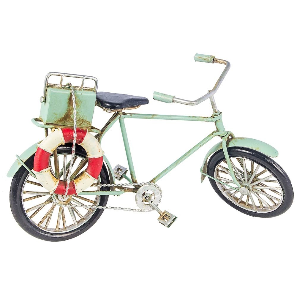 Bicicleta com Garupa Boia Azul Claro Oldway - 23x12 cm - 2