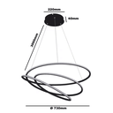 Ver imagem 2 de Luminaria Pendente Espiral 88w 3000k Bivolt Preto - Opus