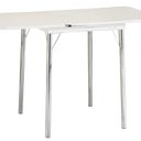 Ver imagem 1 de Mesa para Sala de Jantar Flor Moderno Branco/Cromado