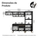 Ver imagem 3 de Armário de Cozinha Completa 260 cm Preto Pieta Madesa 01