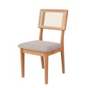 Ver imagem 2 de Kit 6 Cadeiras com Assento Estofado Encosto em Tela 100% Mdf Freijó Bege Rústico Dalla Costa
