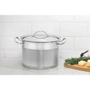 Ver imagem 4 de Caldeirão Professional em Aço Inox Fundo Triplo com Tampa Plana Detalhe Satinado 28 Cm 11