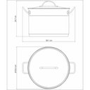 Ver imagem 2 de Caldeirão Professional em Aço Inox Fundo Triplo com Tampa Plana Detalhe Satinado 28 Cm 11